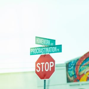 stop sign - procrastination sign