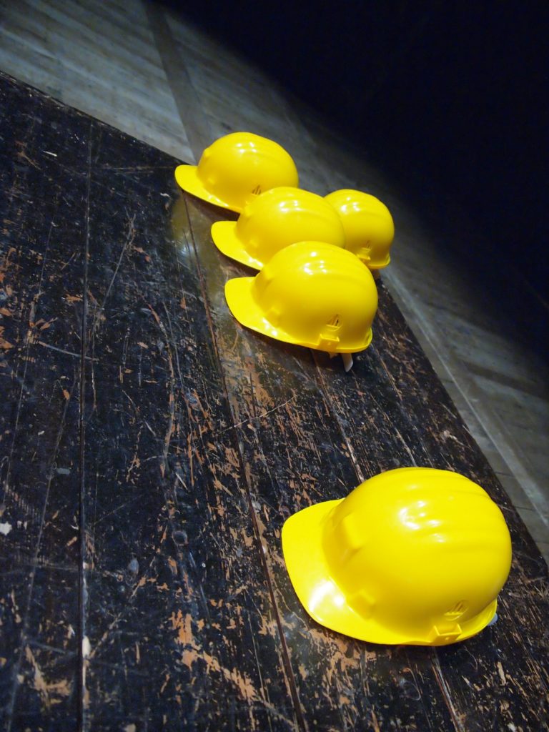 yellow construction hats