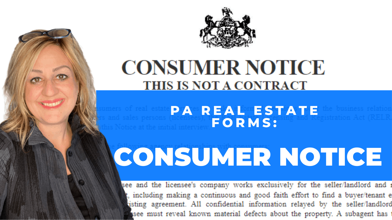 PA Real Estate Forms: Consumer Notice ~ Jennifer King ...